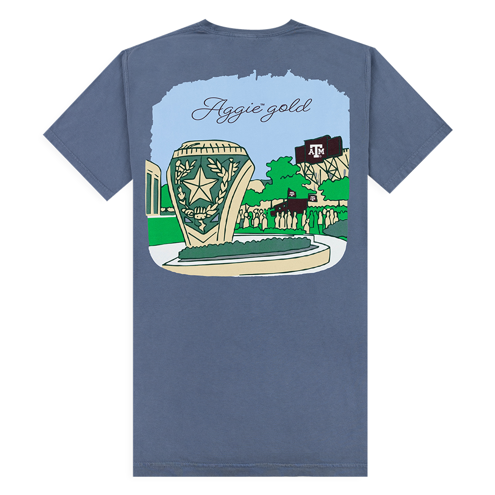 Aggie Gold T-Shirt in Blue