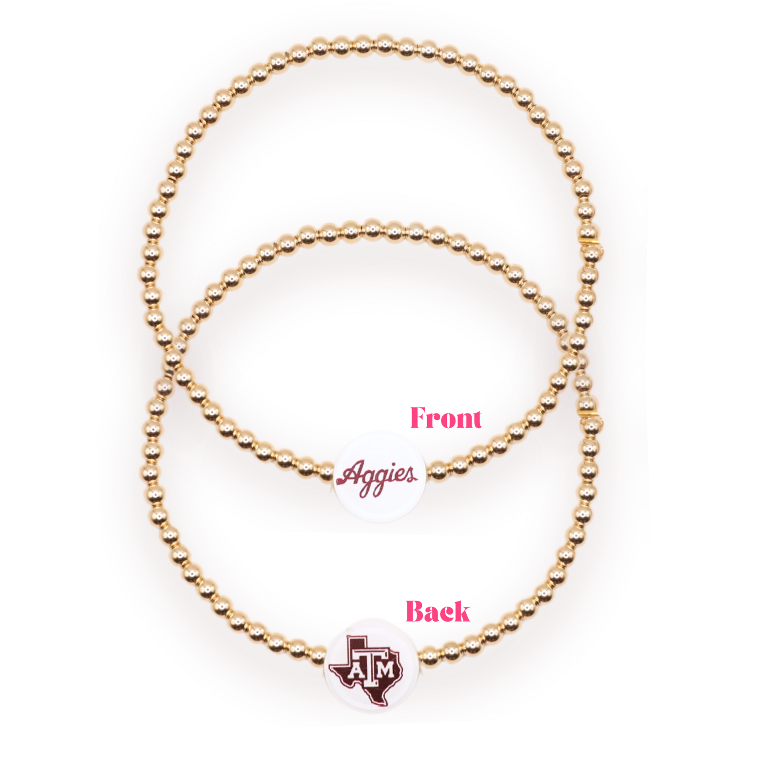 Beaded Blondes Aggies Logo Bracelet