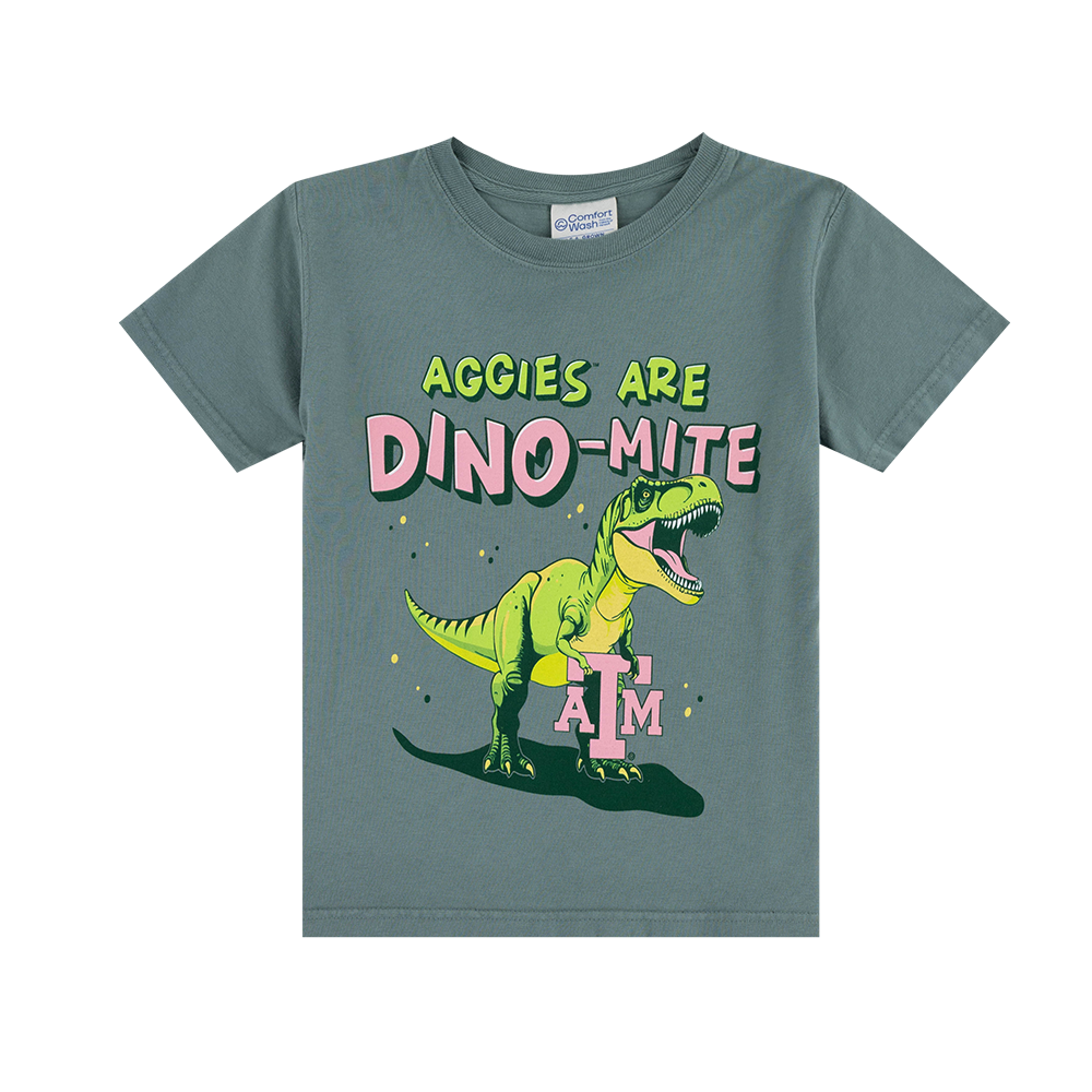 Aggies Are Dino-Mite Youth T-Shirt in Green
