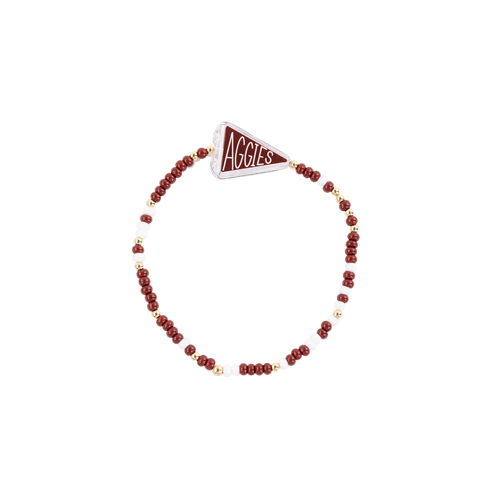 Aggies Beaded Blondes Flag Colored Bracelet