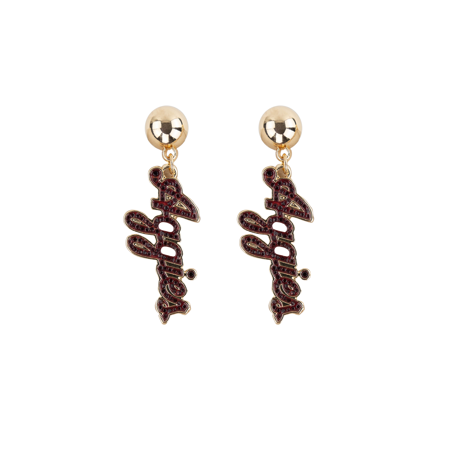 Aggies CANVAS Pave Outline Earrings