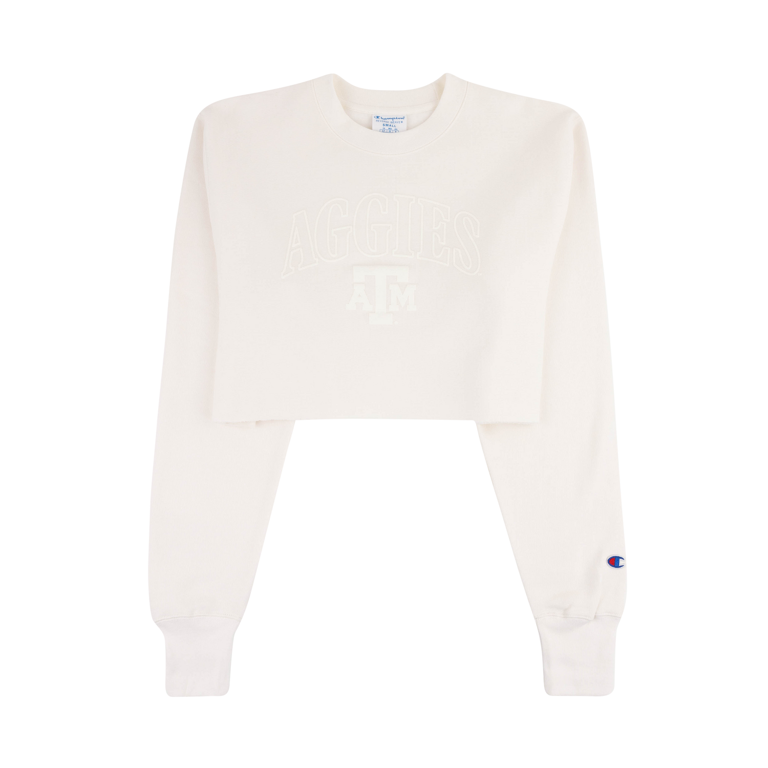 White Cropped ATM Long Sleeve