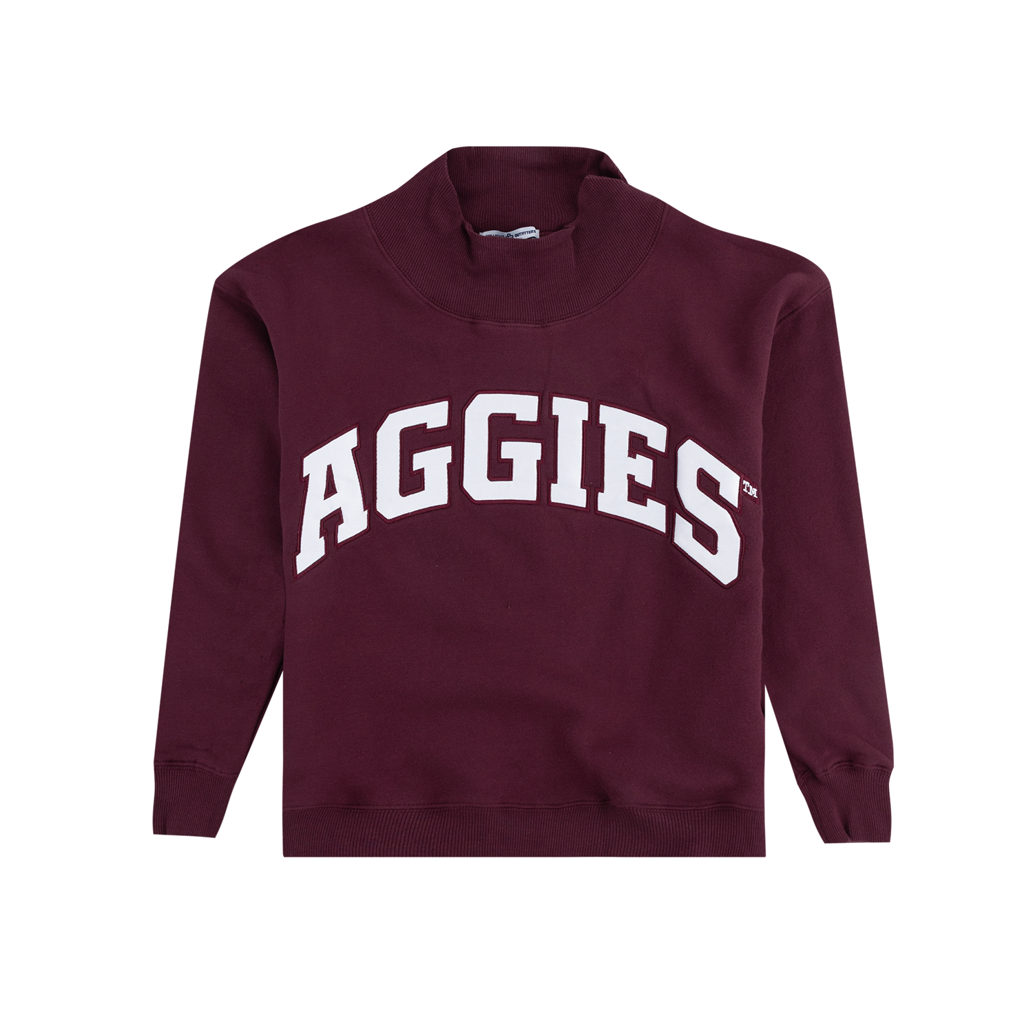 Maroon sweatshirt with 'AGGIES' text 