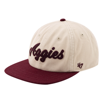 Aggies Script Fieldstone Captain Hat