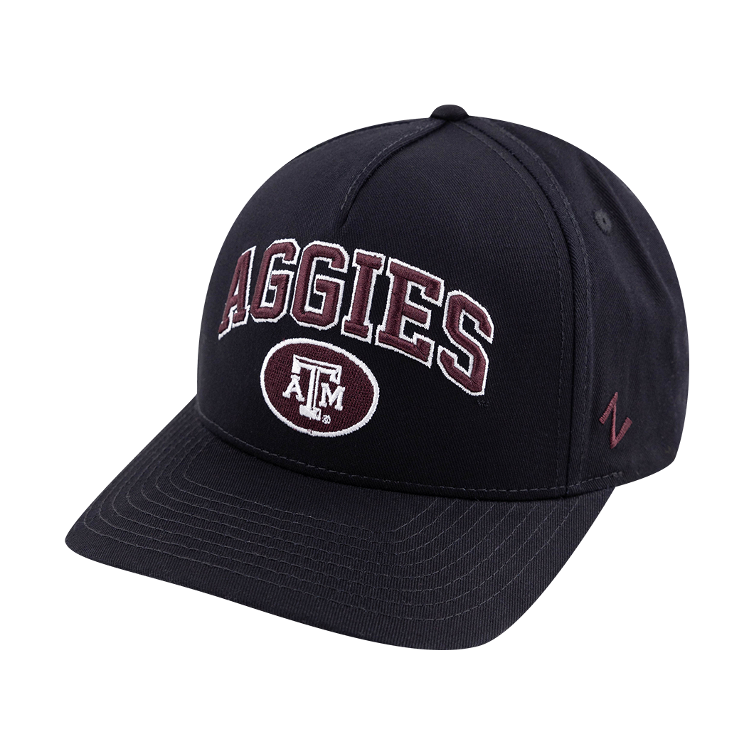 Black cap with 'AGGIES' and a logo