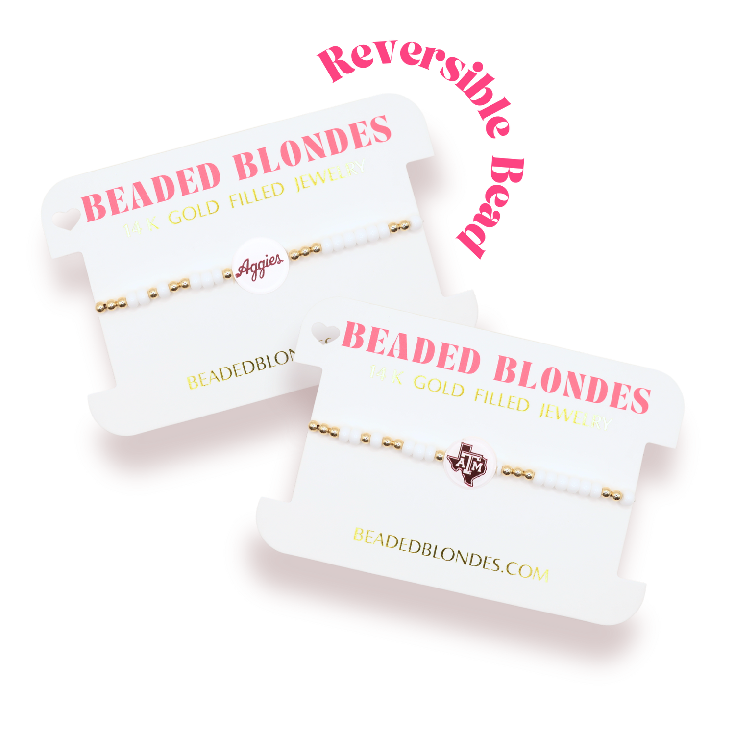 Beaded Blondes Aggies Logo Bracelet