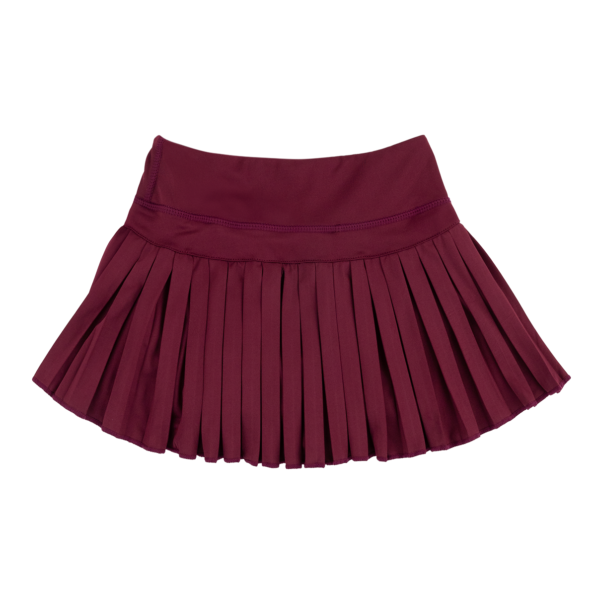 Maroon pleated skirt
