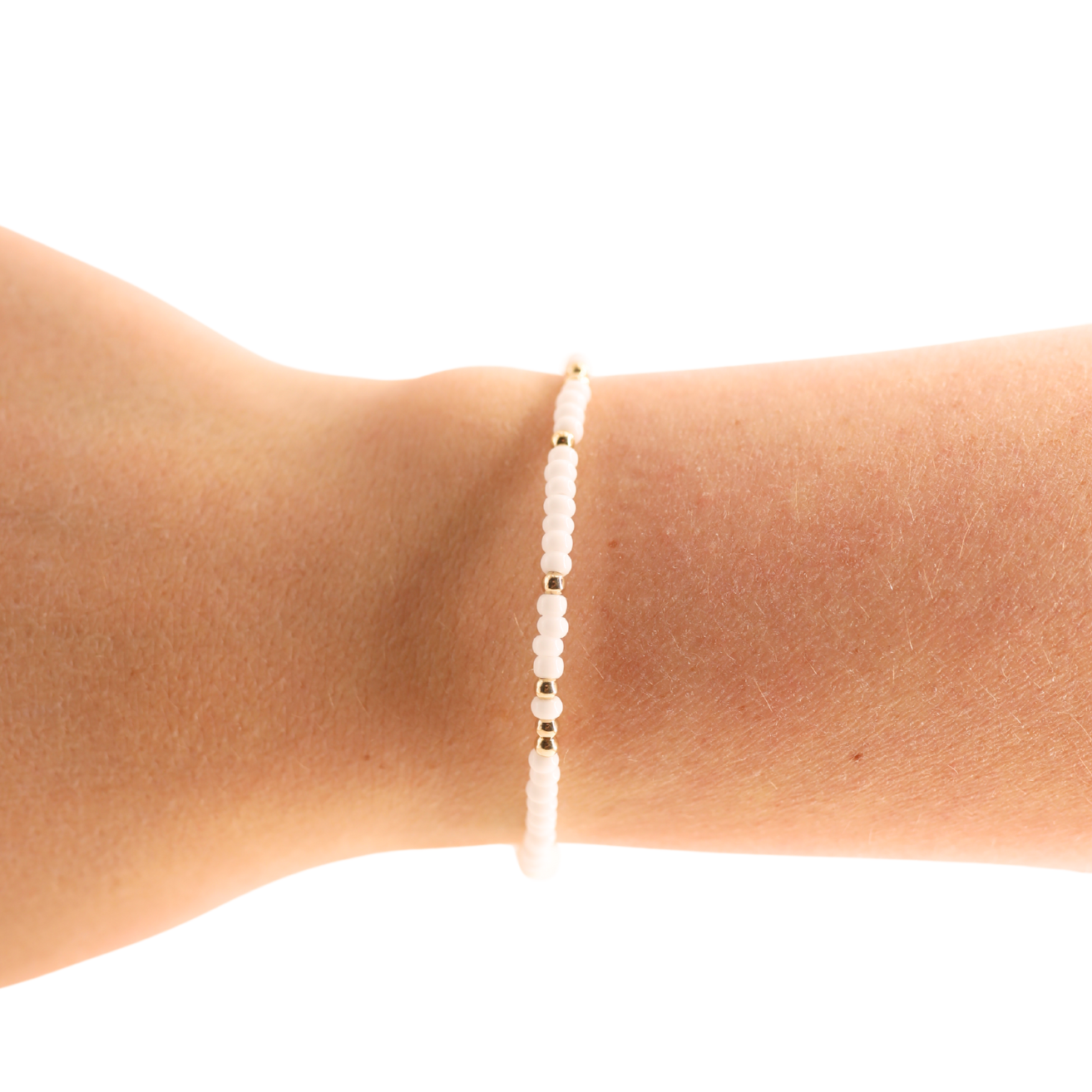 Beaded Blondes Sprinkle Bracelet - White