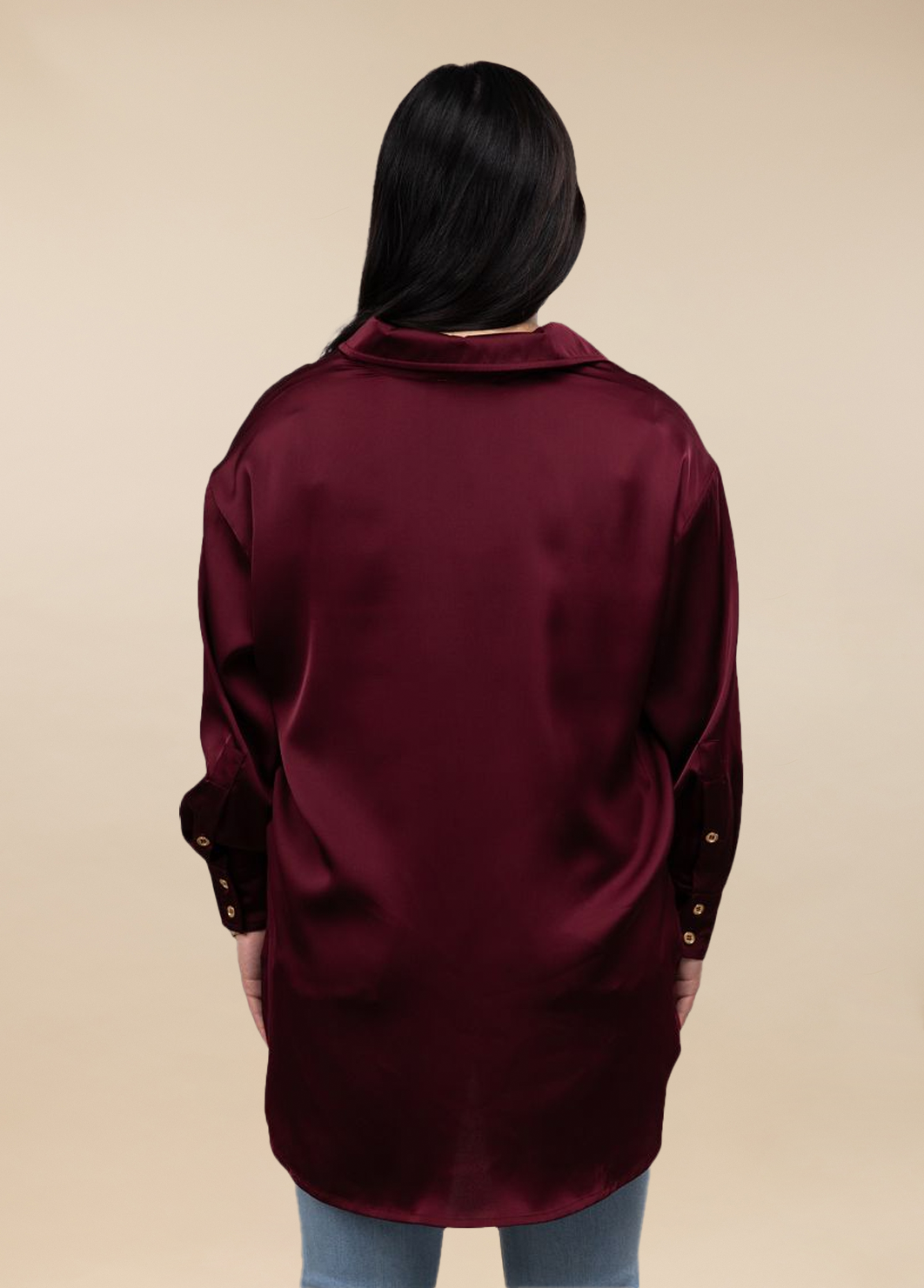 Exclusa Marron Maroon Satin Button Down Top – Aggieland Outfitters