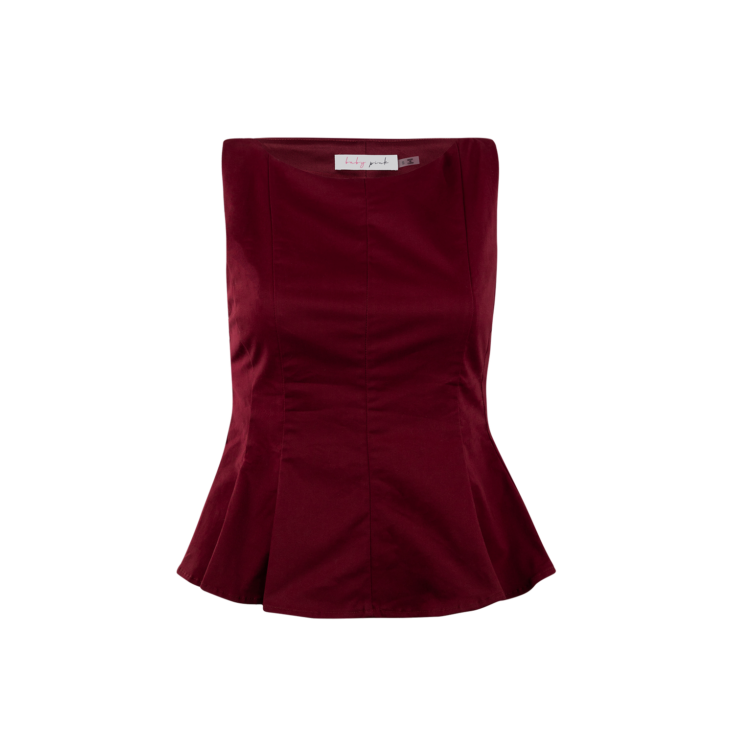 Maroon Boat Neck Top