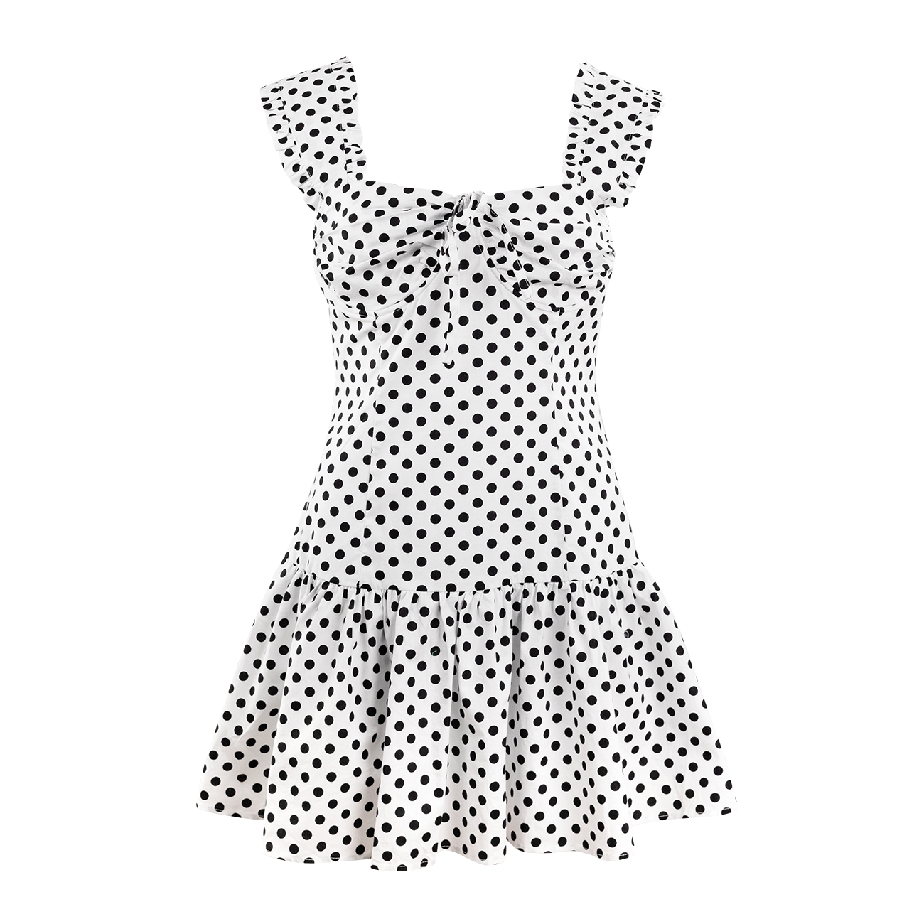 Black and white polka dot dress
