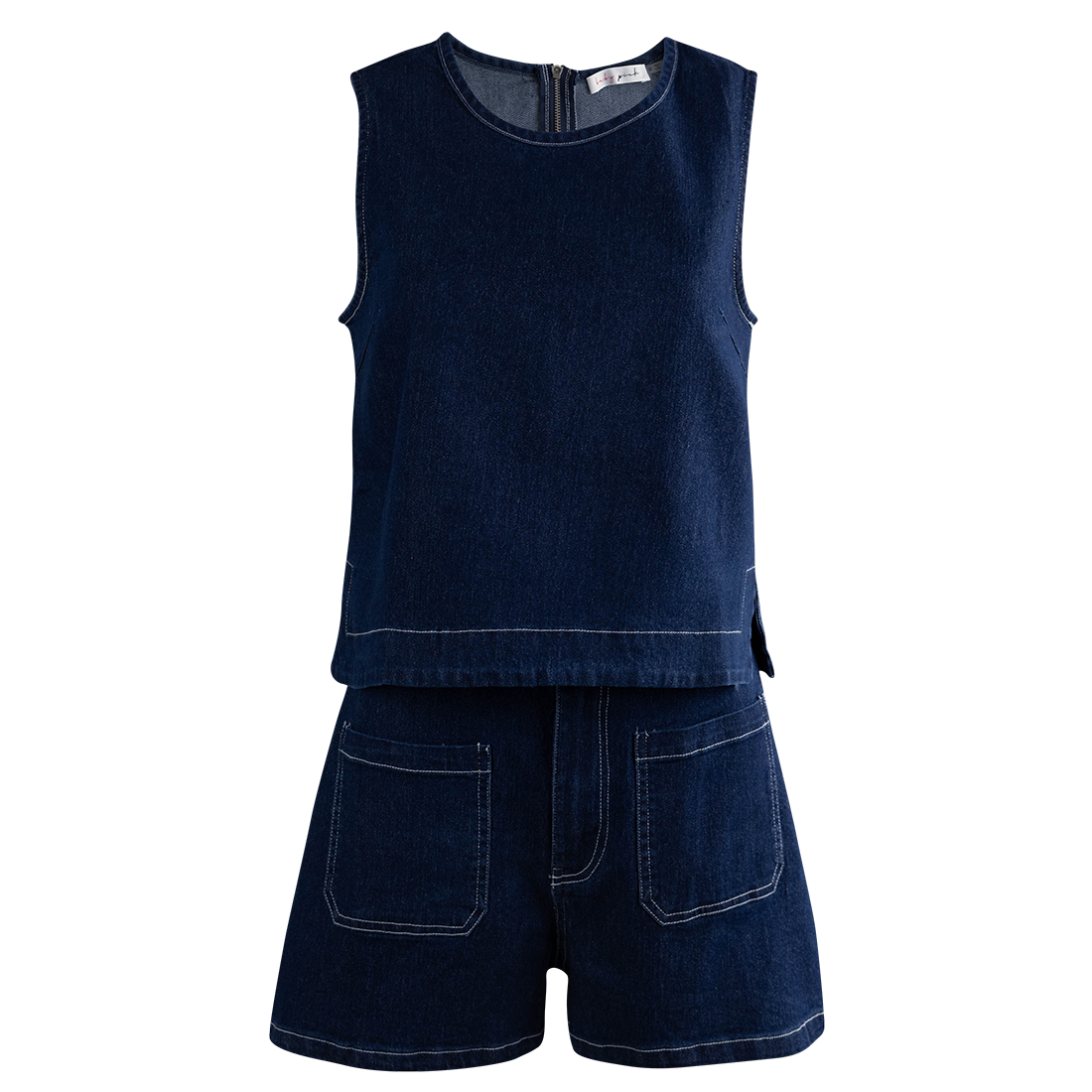 Dark denim top and bottom set