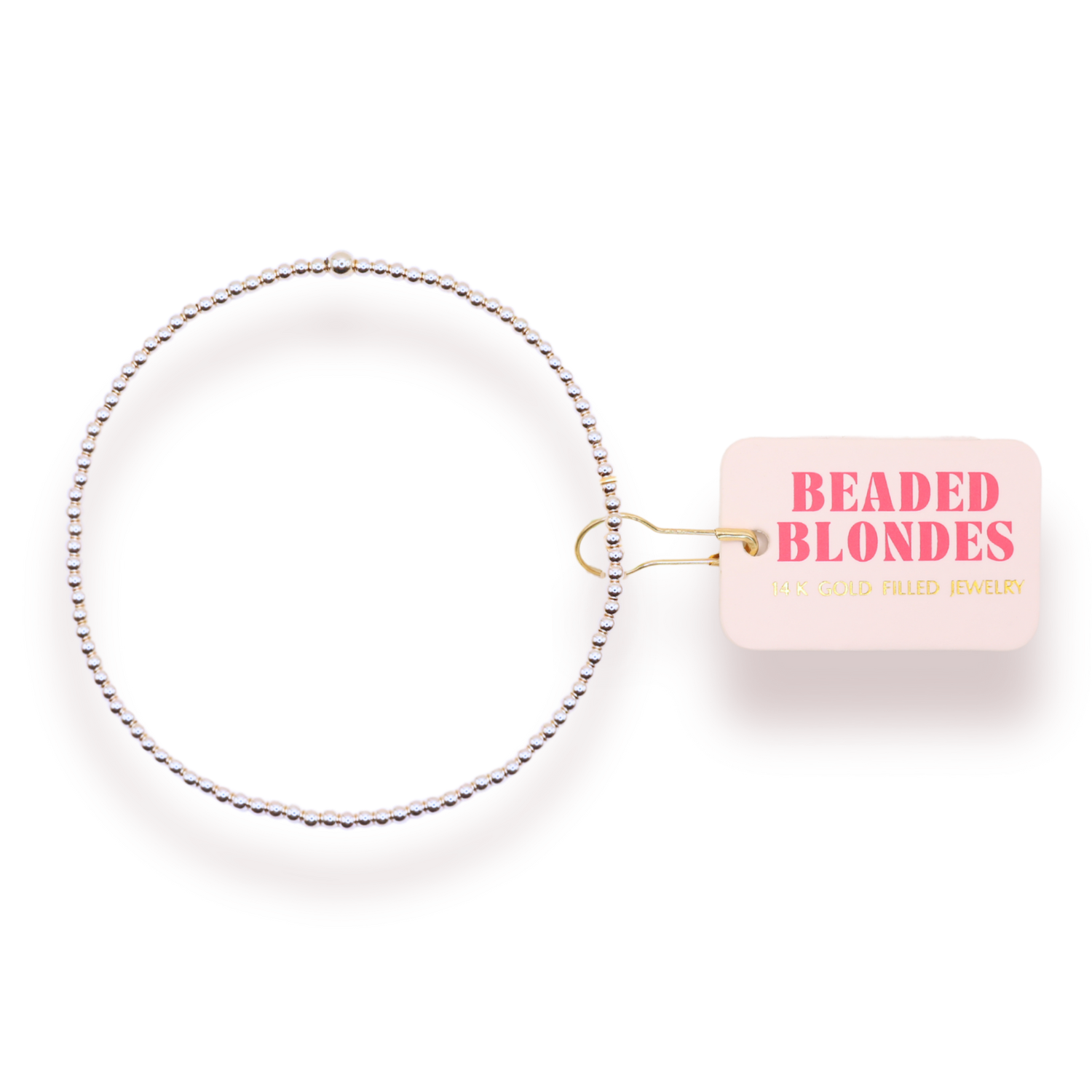 2 MM Silver Beaded Bracelet