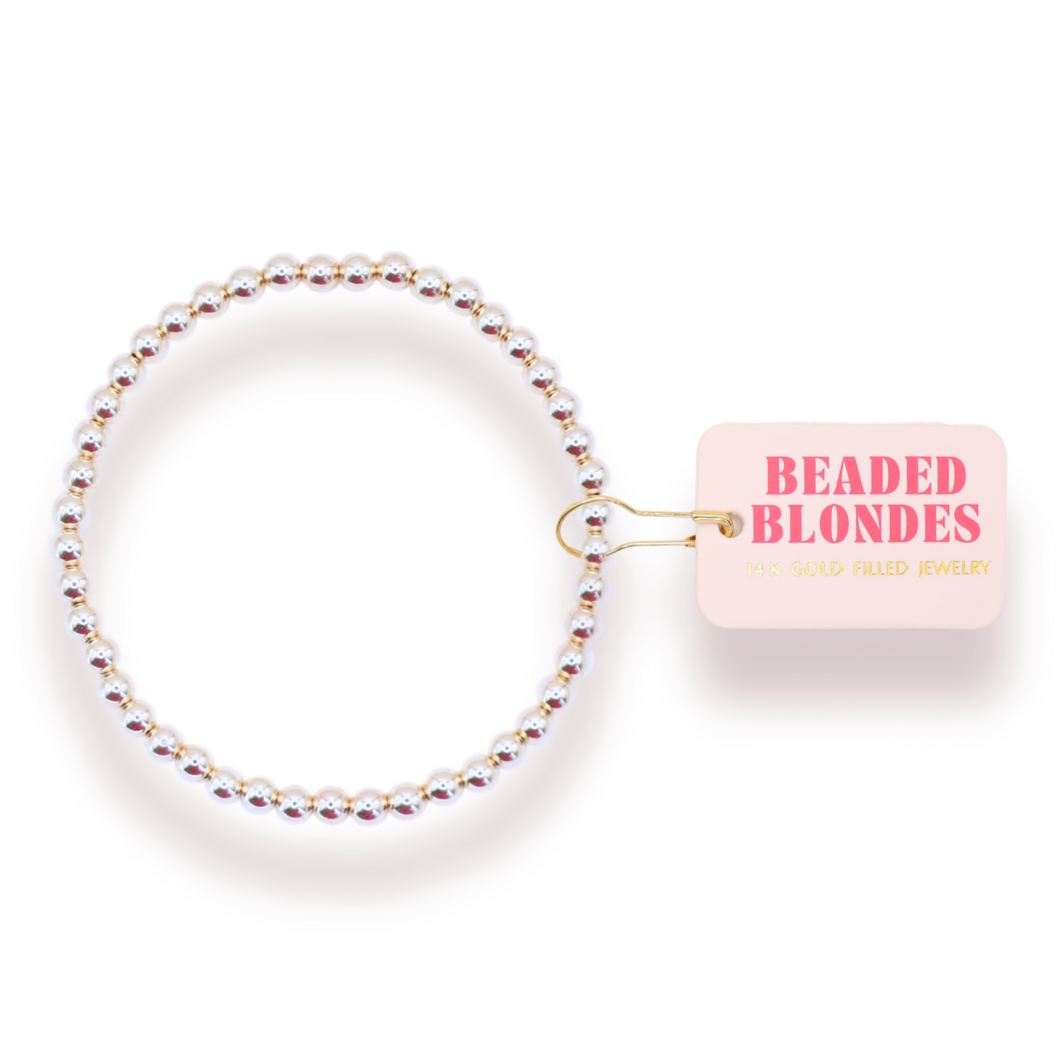 4 MM Silver Beaded Bracelet