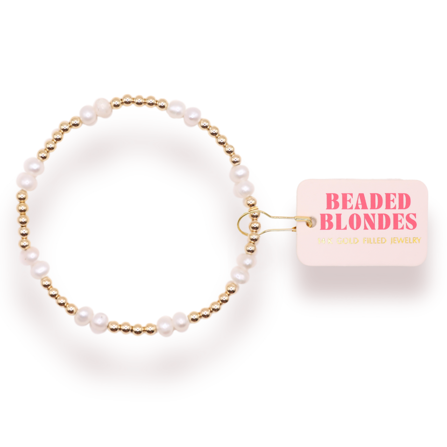 Gold and Pearl Beaded Coastal Bracelet