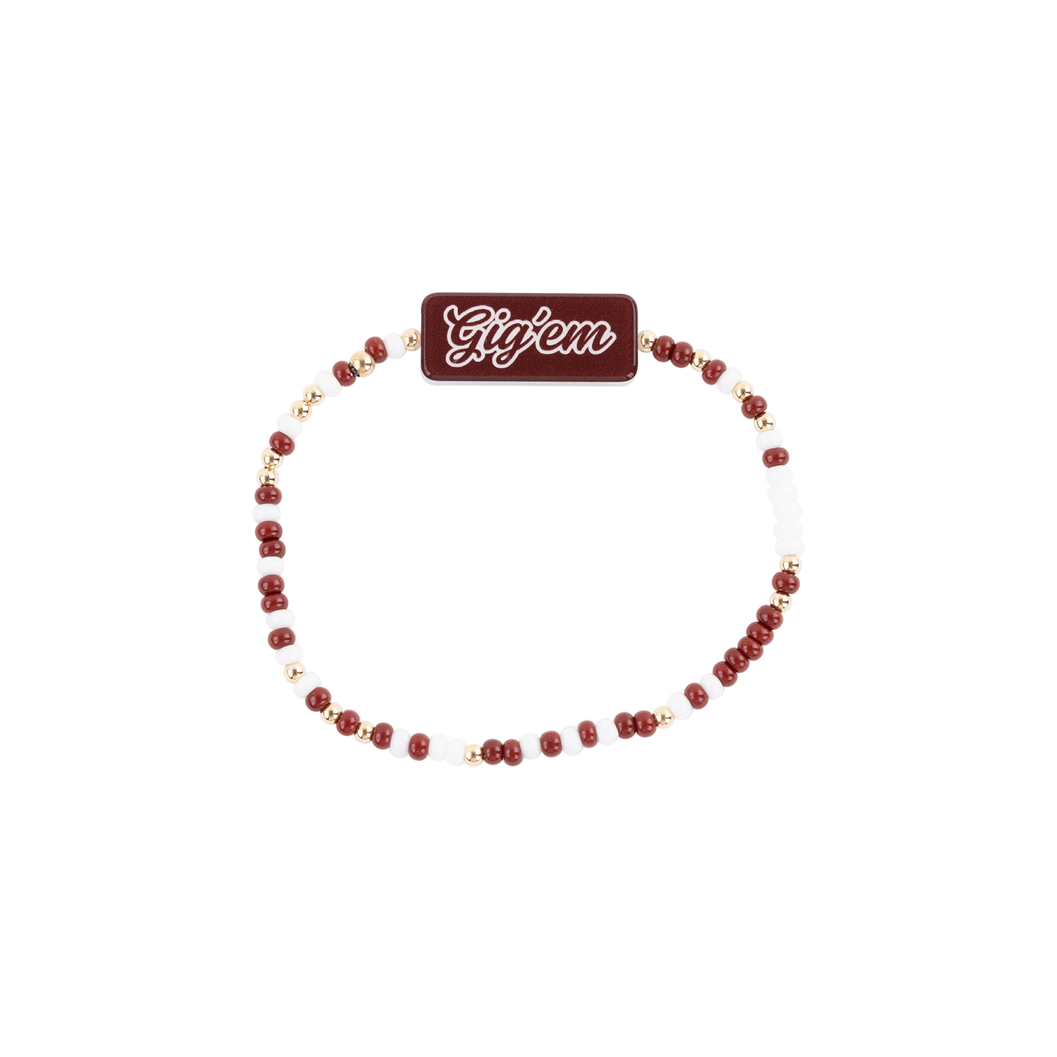 Beaded Blondes Colored Block Gig'Em Bracelet