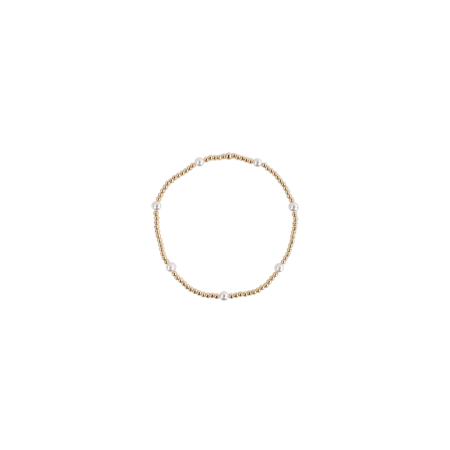 Gold bracelet with pearls