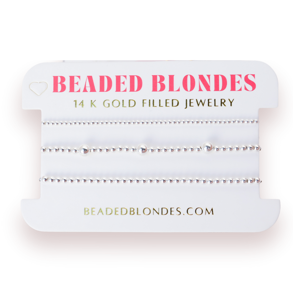 Silver Beaded Everyday Bracelet Stack