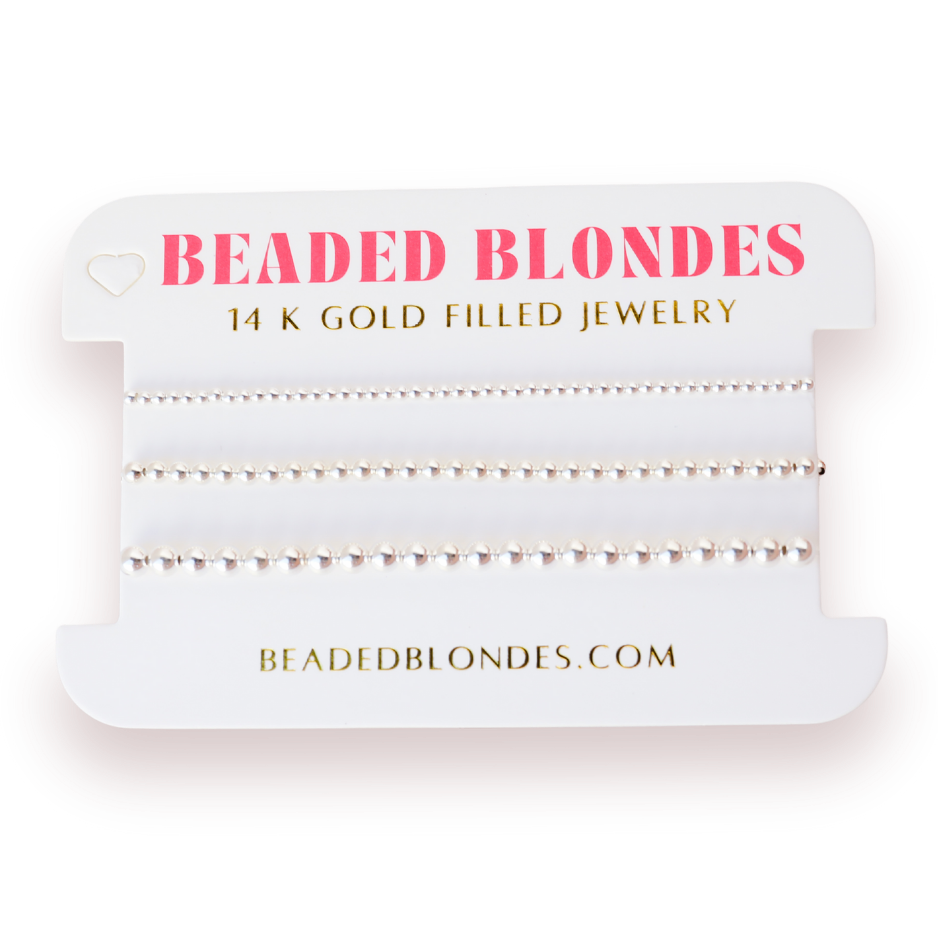 Silver Beaded Not So Basic Stack Bracelet