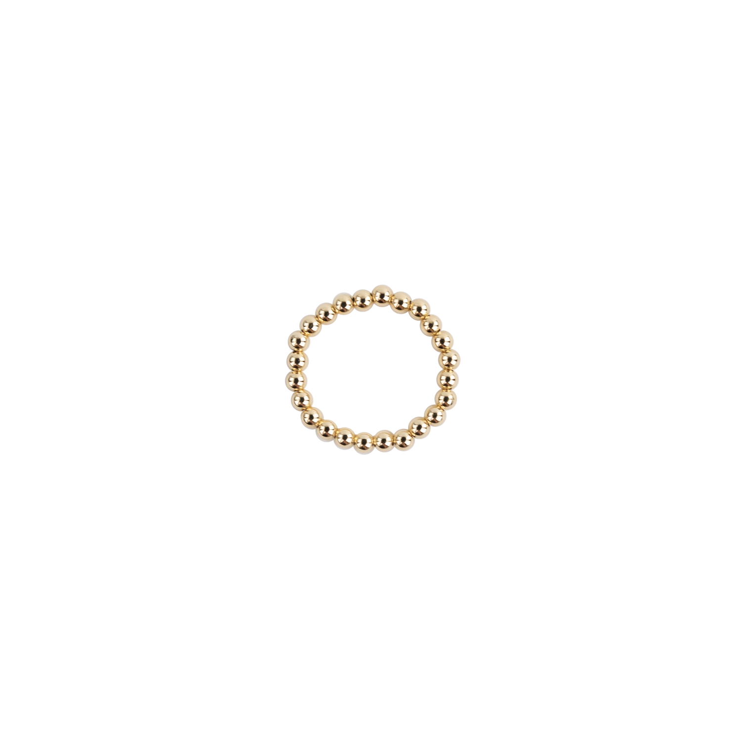 Gold Beaded Ring 2.5mm