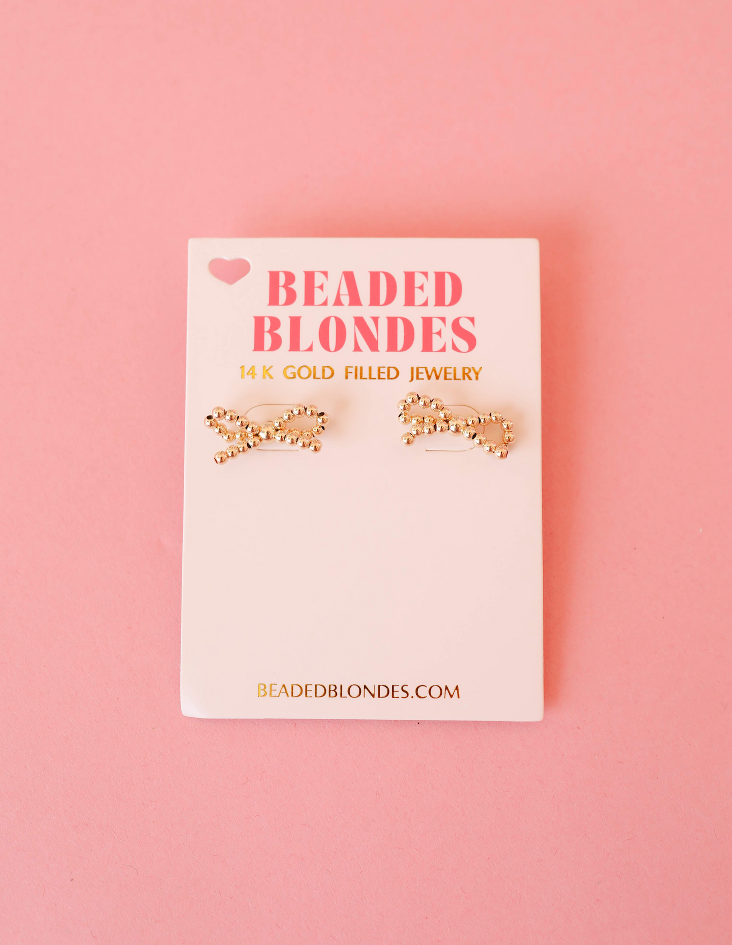 Gold Beaded Earrings