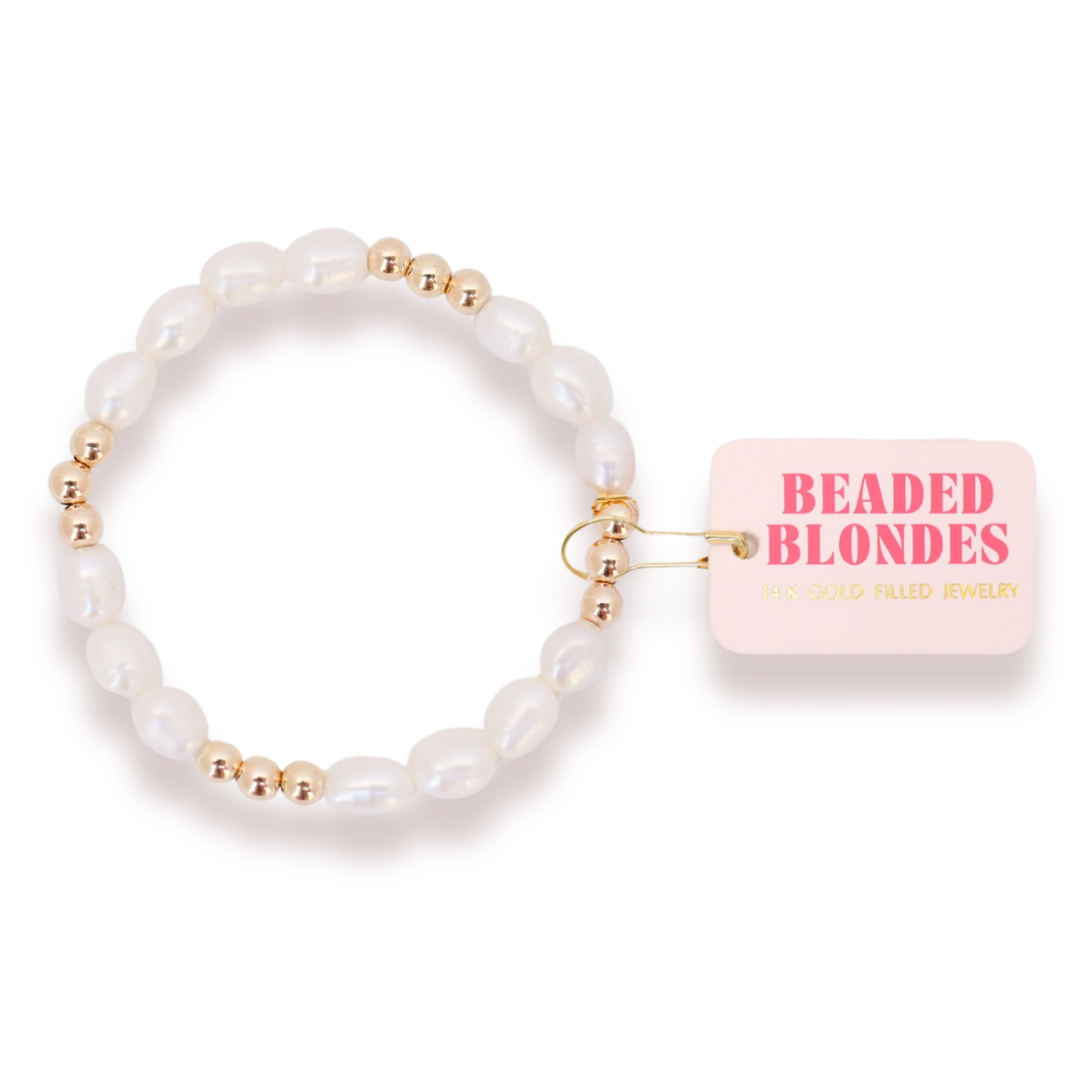 Pearl and Gold Beaded Willow Bracelet