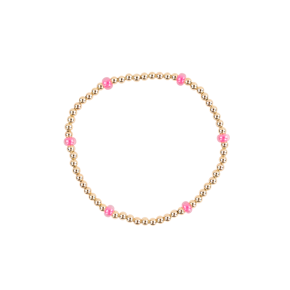 Beaded Blondes Hot Pink Poppi Bracelet