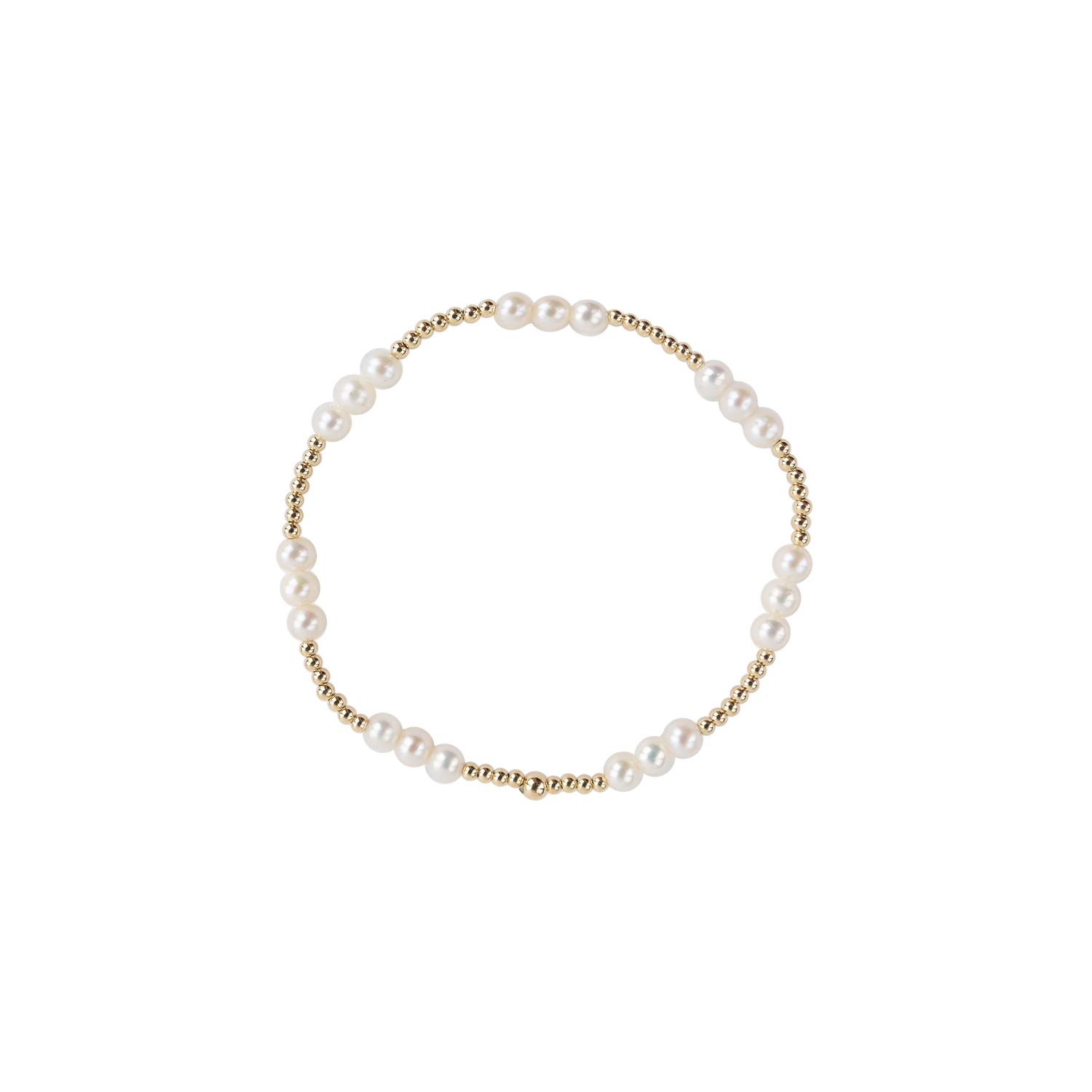 Gold and pearl beaded bracelet