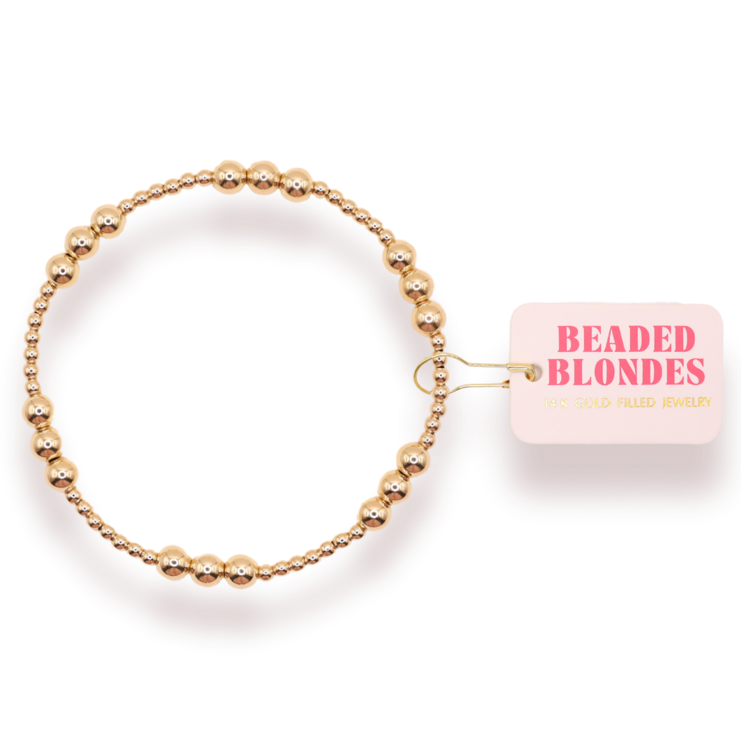 Gold Beaded ILY Most Bracelet