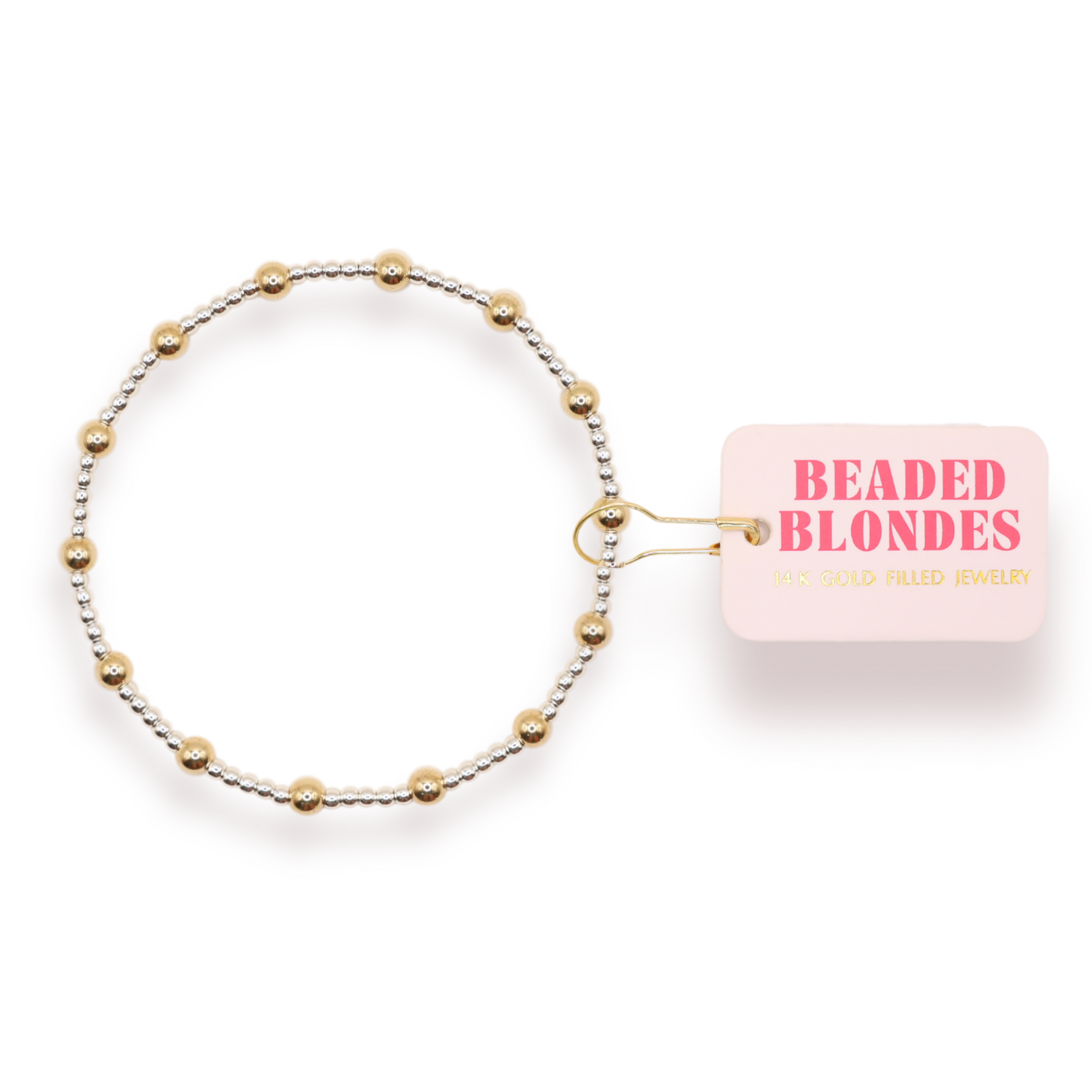Silver and Golf Beaded June Bracelet