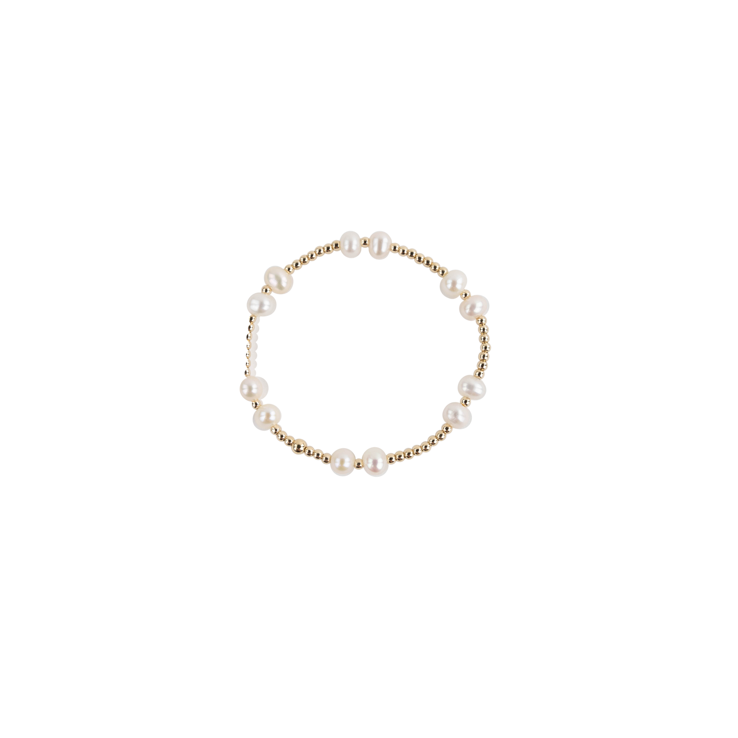 Gold and pearl beaded bracelet