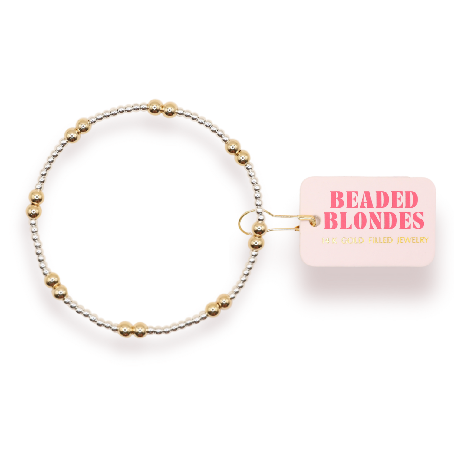 Silver and Gold Beaded Leah Bracelet