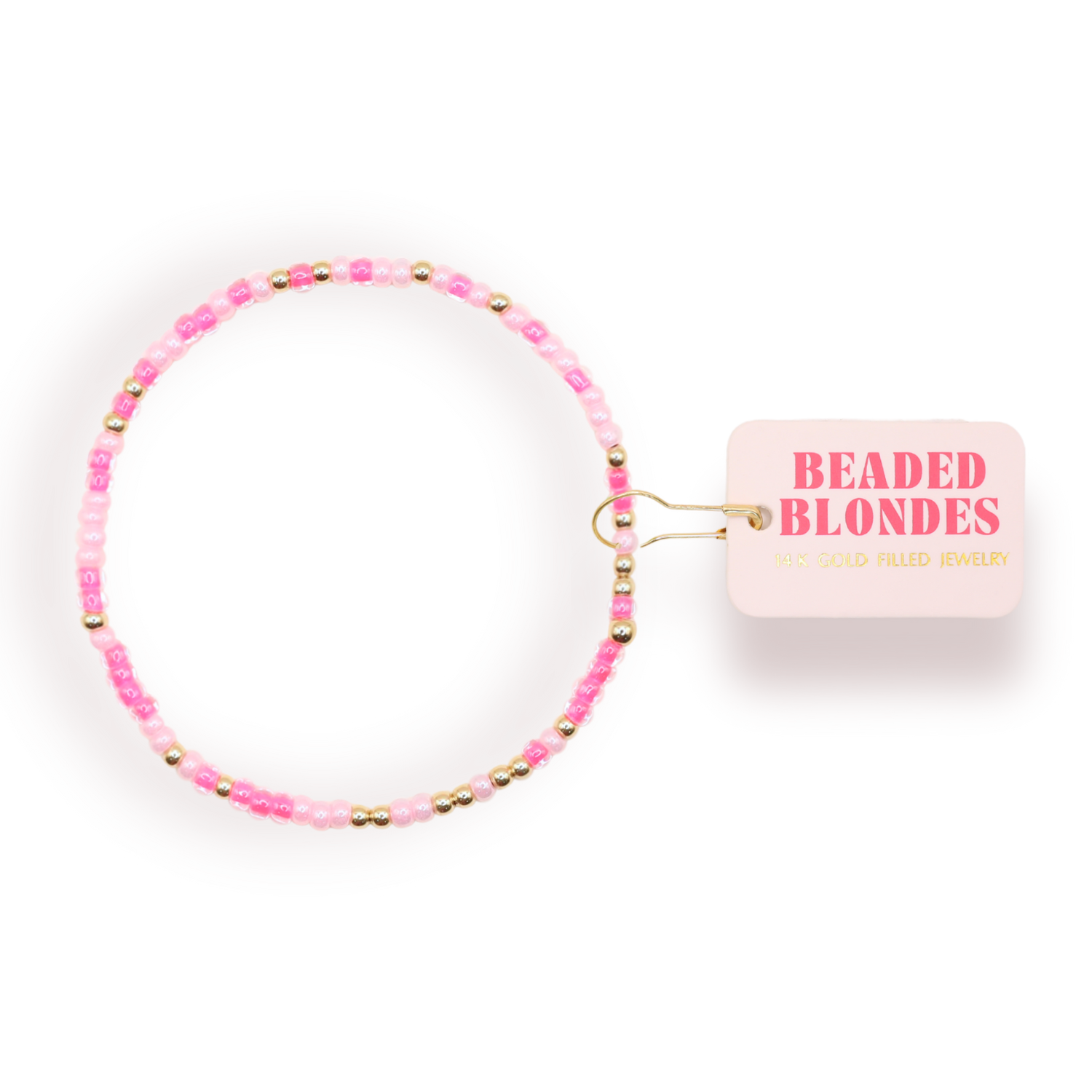 Pink and Gold Sprinkle Bracelet