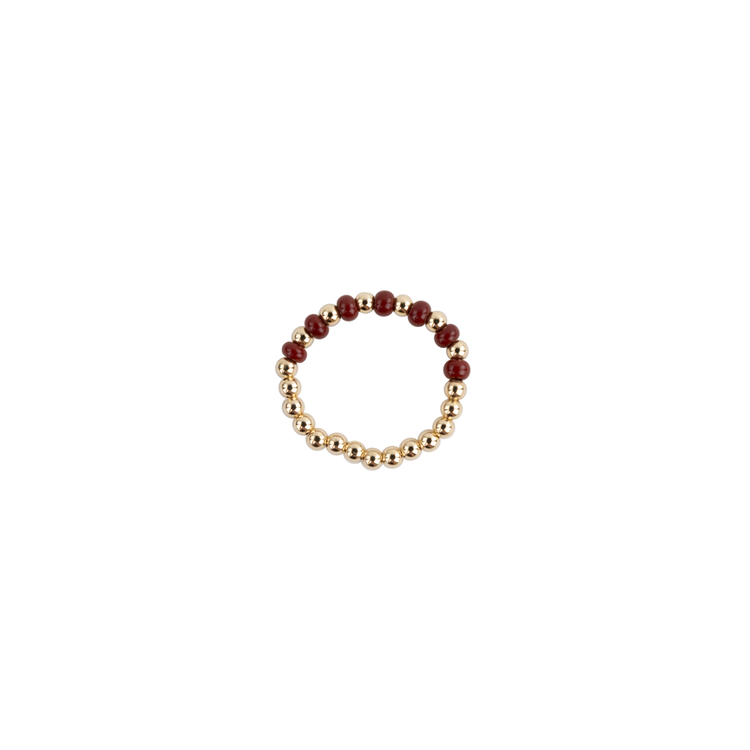 Gold and Maroon beaded bracelet