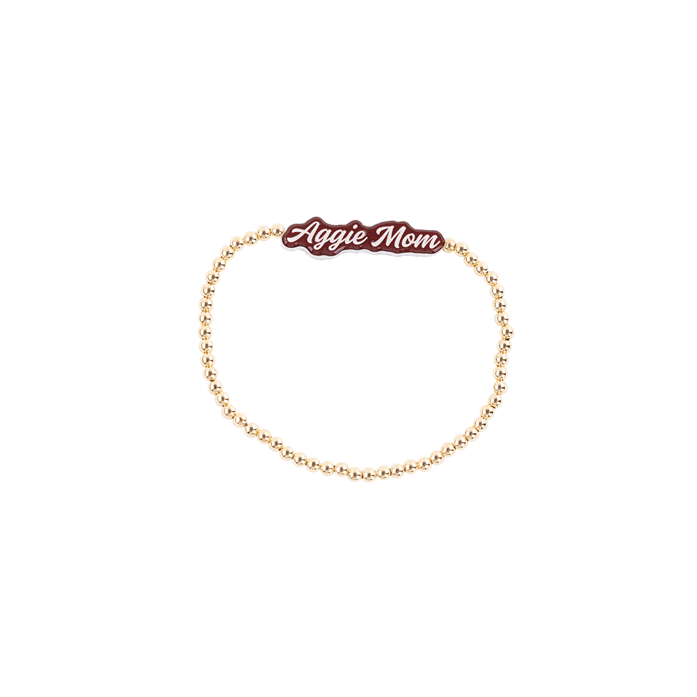 Bracelet with 'Aggie Mom' charm