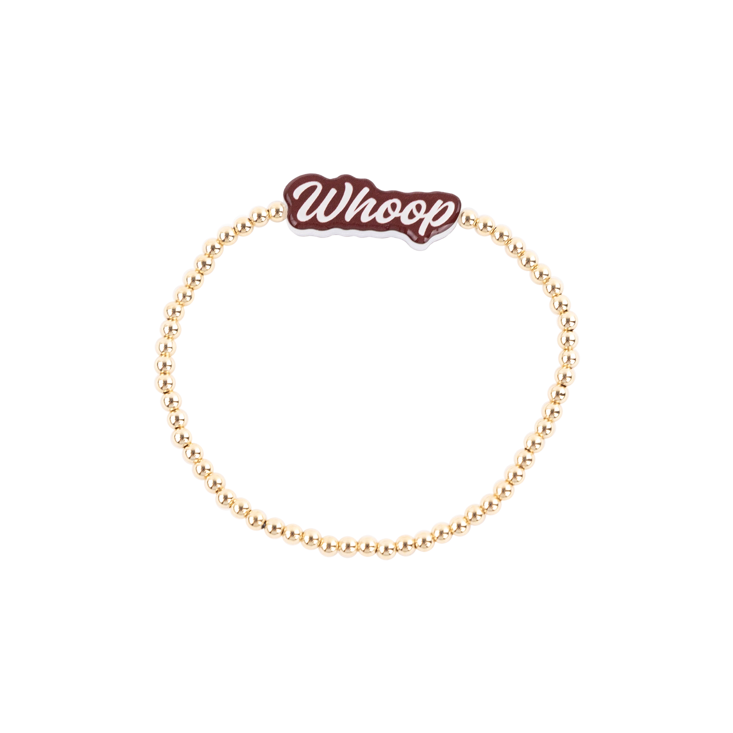 Beaded Blondes Script Whoop Gold Bracelet