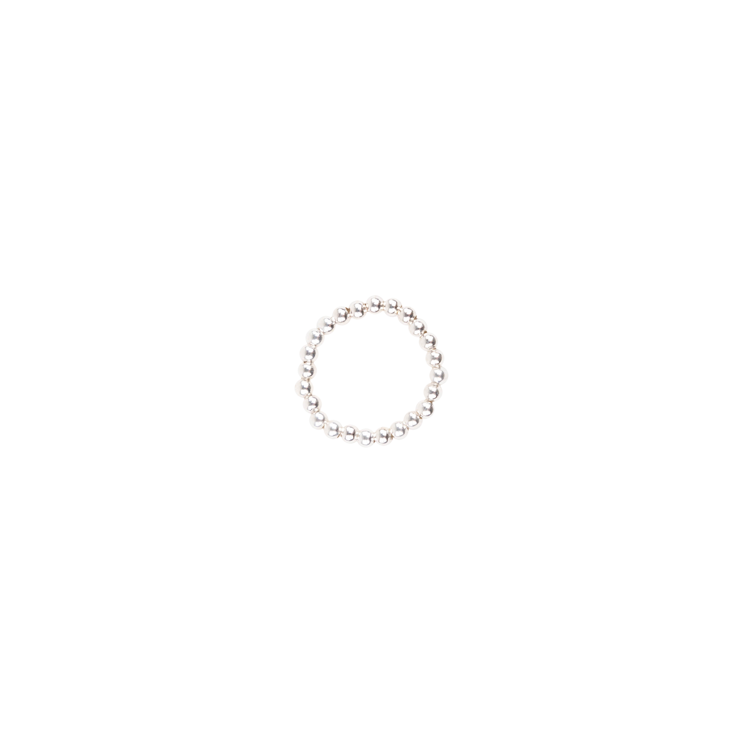 2.5 MM Silver Beaded Ring