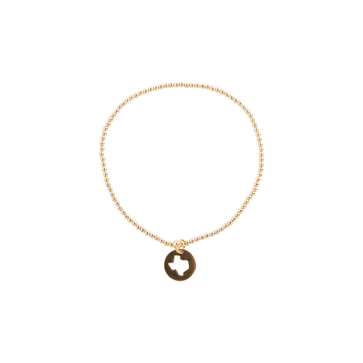 Beaded Blondes Texas Cutout Gold Charm Bracelet