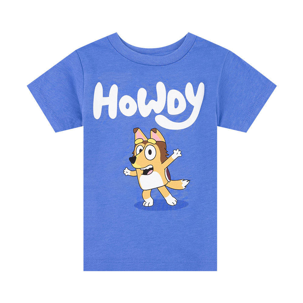 Bella + Canvas Kids Collie Toddler Howdy T-Shirt in Blue