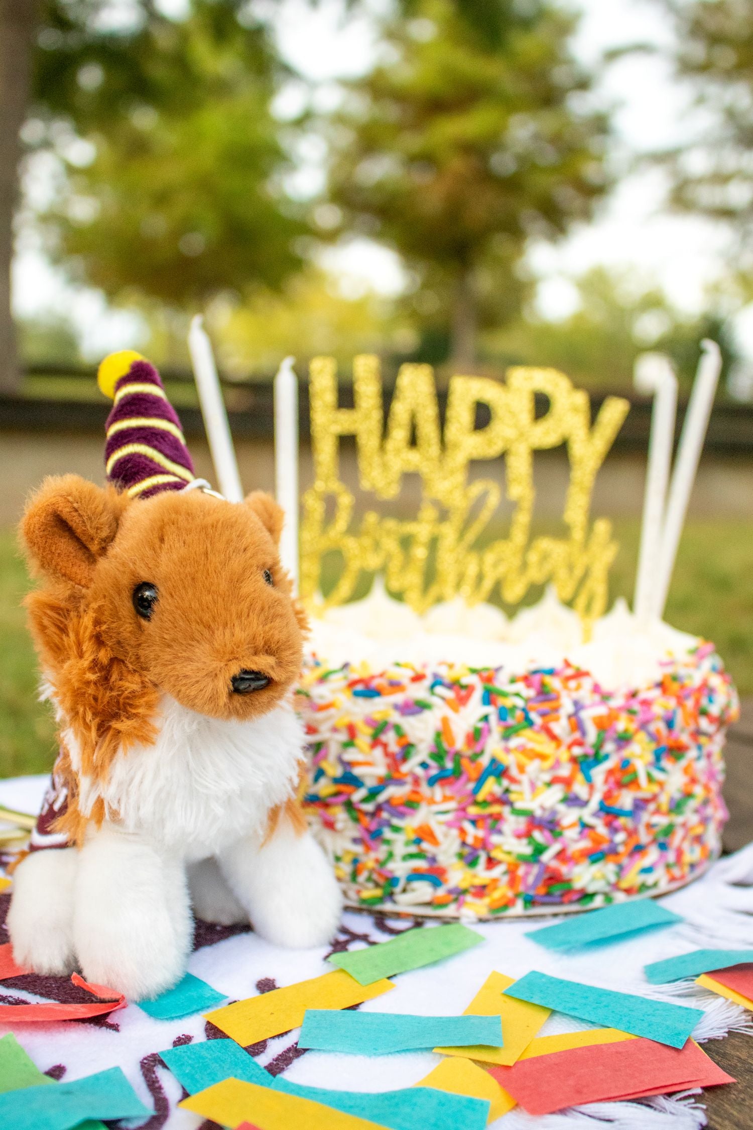 Texas A&M Reveille Birthday Keychain