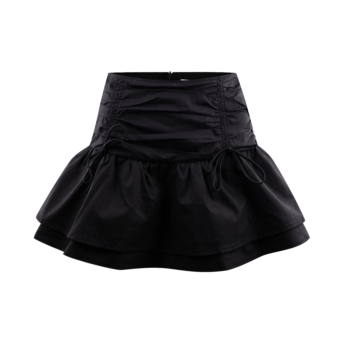 Black skirt with bows on both hips