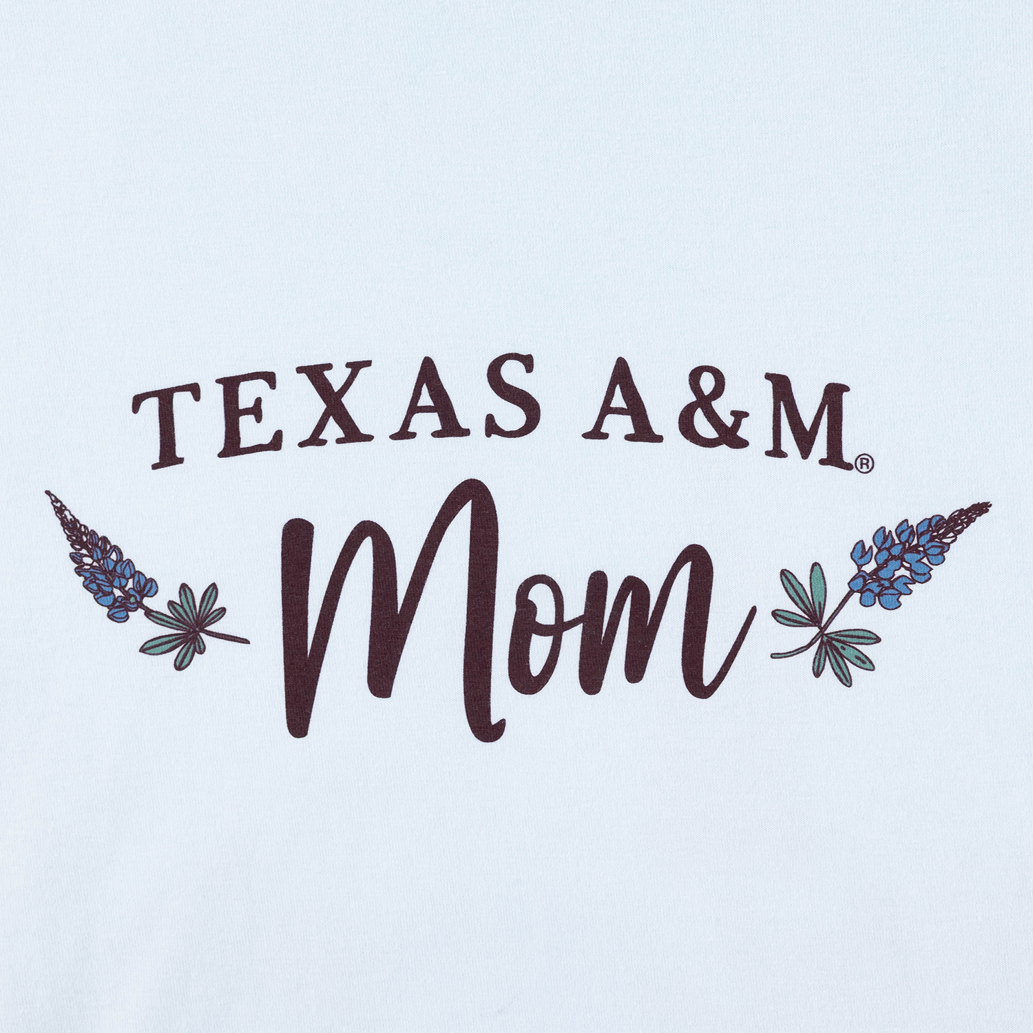 Texas A&M Bluebonnet Mom T-Shirt - Blue