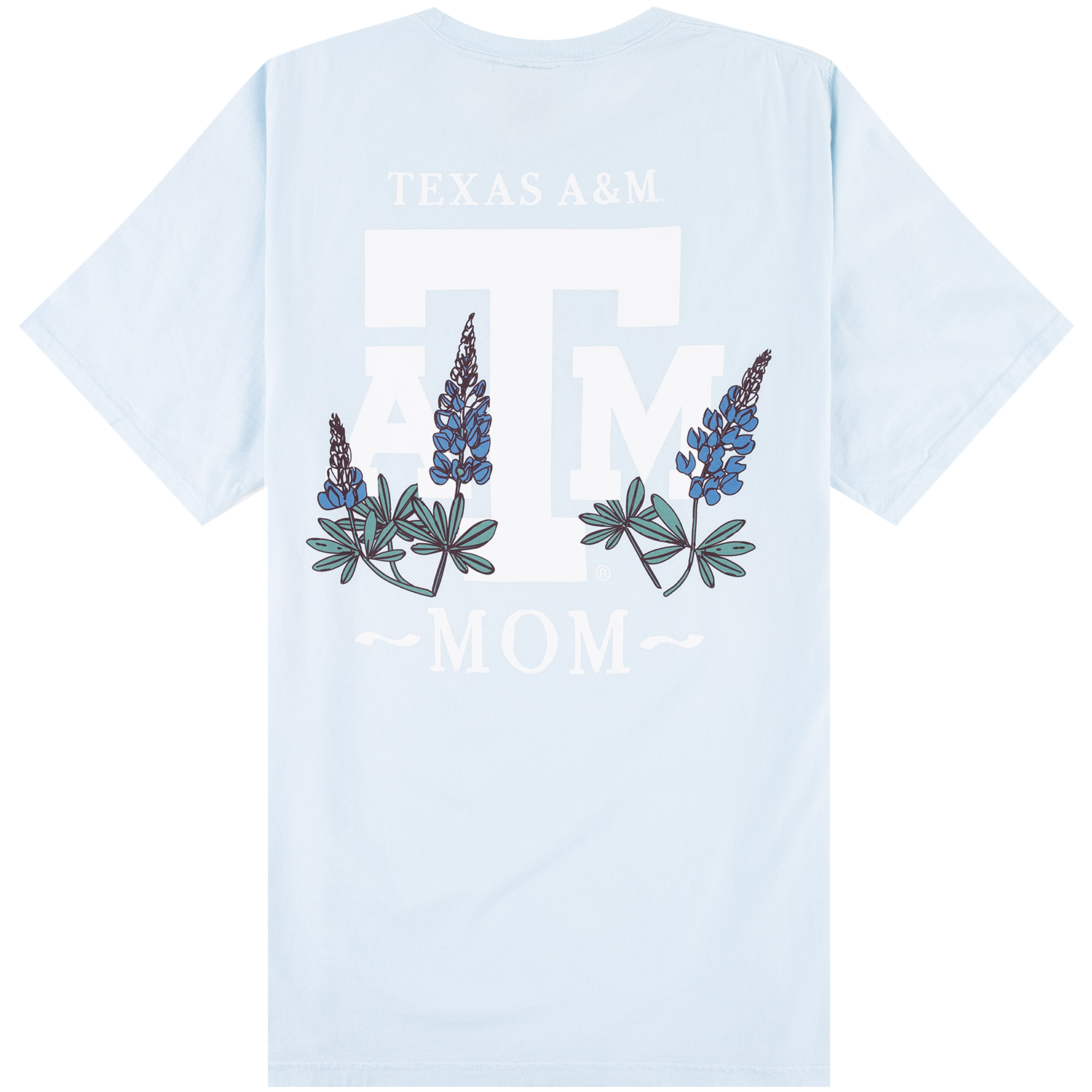 Texas A&M Bluebonnet Mom T-Shirt - Blue