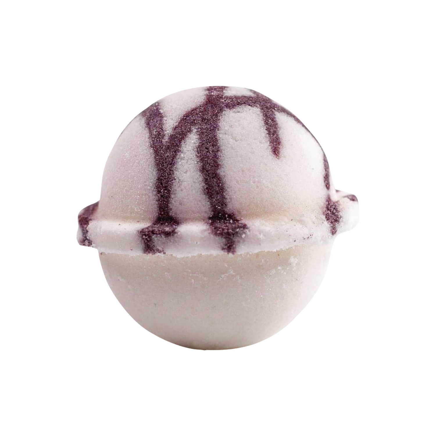 Bath bomb with maroon drizzle 