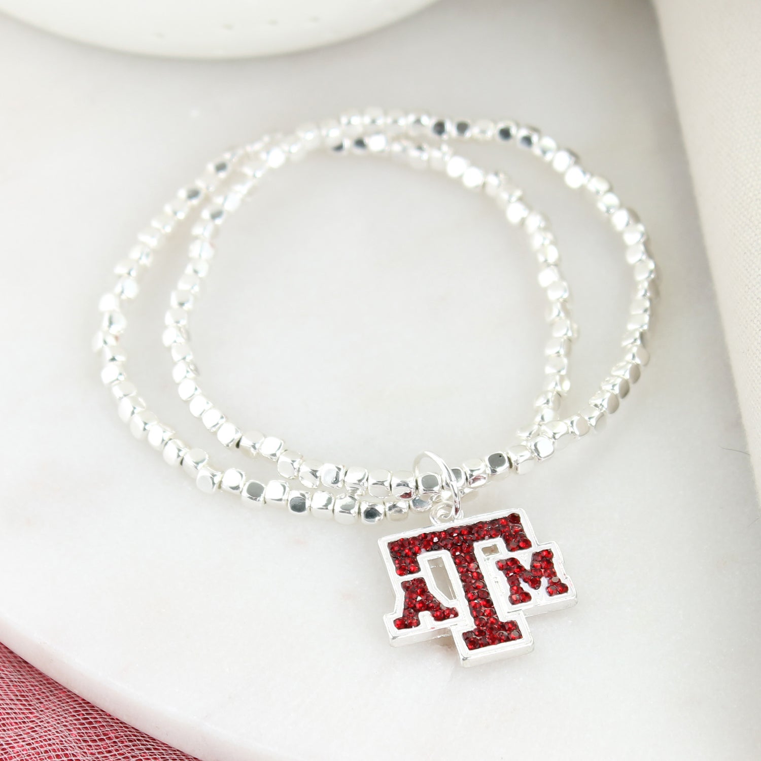 Texas A&M Seasons Jewelry Crystal Logo Stretch Bracelet