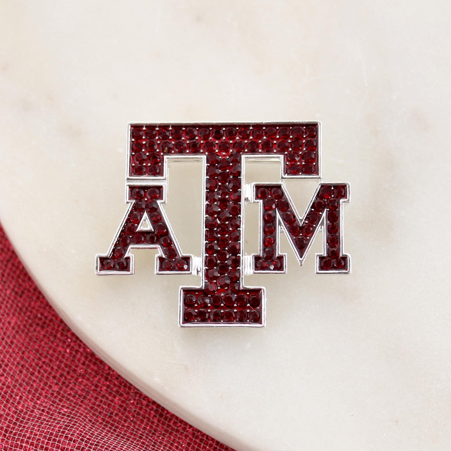 Texas A&M Seasons Jewelry Crystal Logo Pin