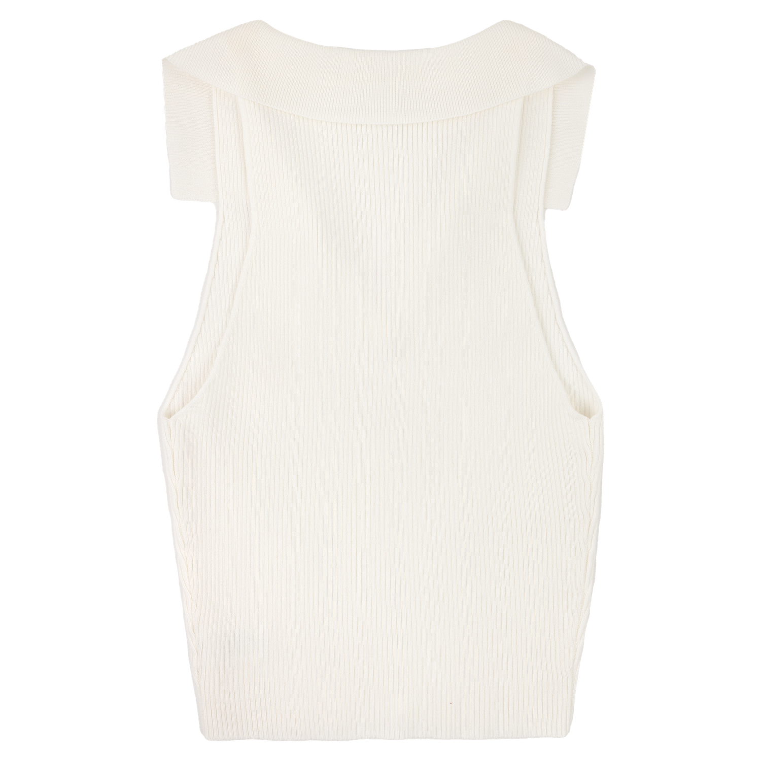 Collared Ribbed Tank Top