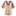 A beige short-sleeve blouse with a V-neckline and puff sleeves, featuring dark maroon embroidered trim along the neckline and sleeve cuffs.