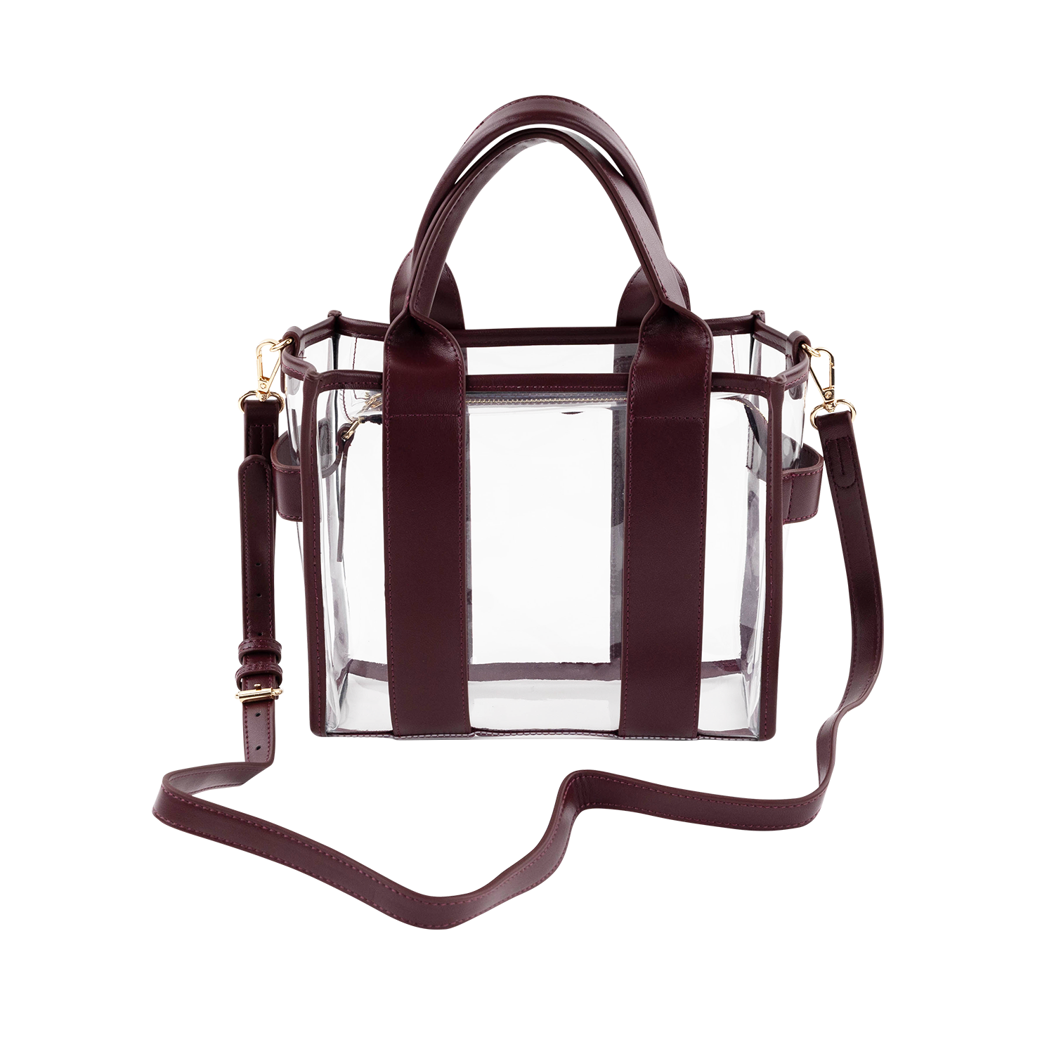 Maroon Clear Gameday Tote