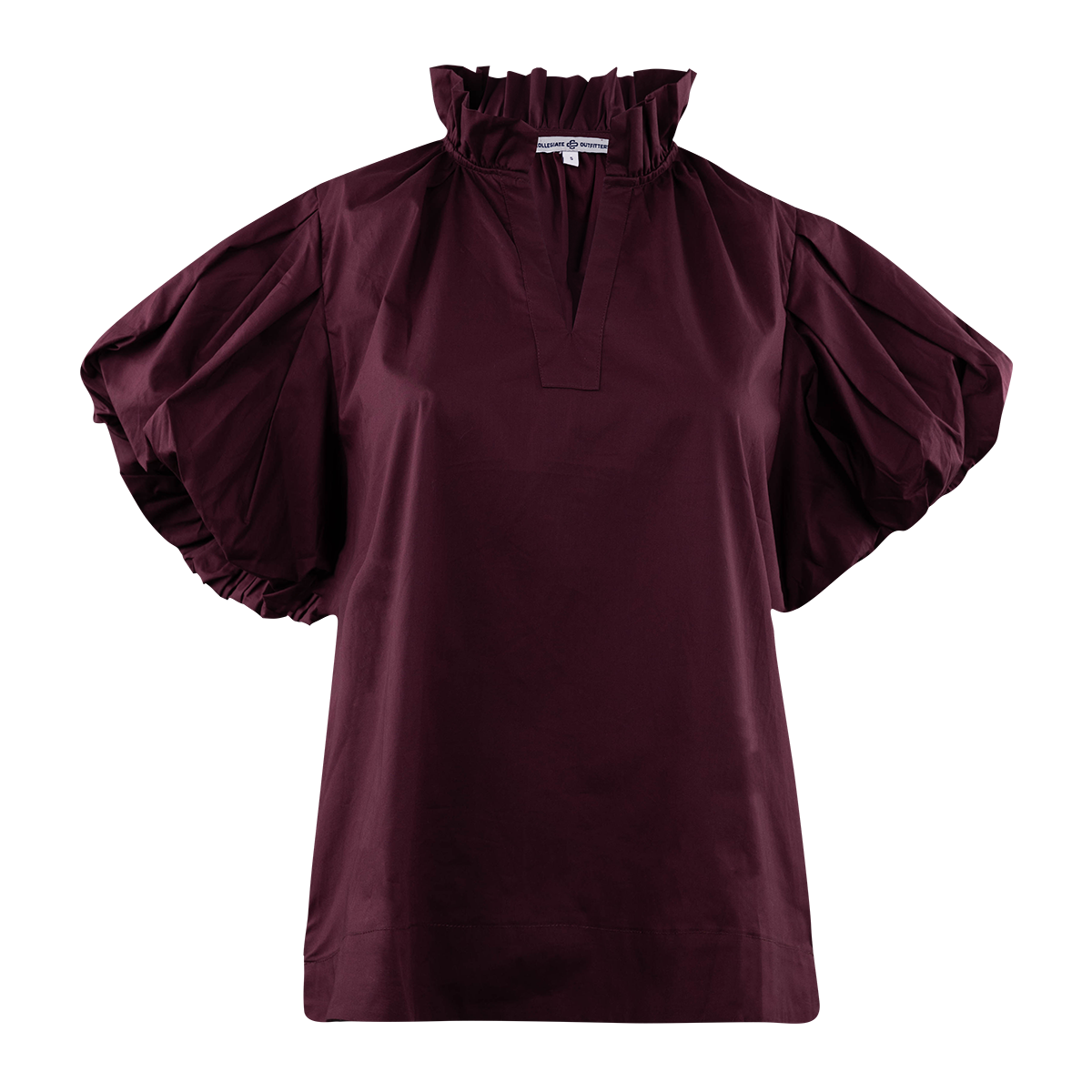 Maroon Puff Sleeve Top